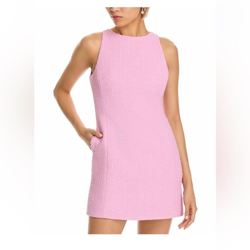 NEW DEREK LAM 10 CROSBY farah high neck dress in blush size 8 NWT